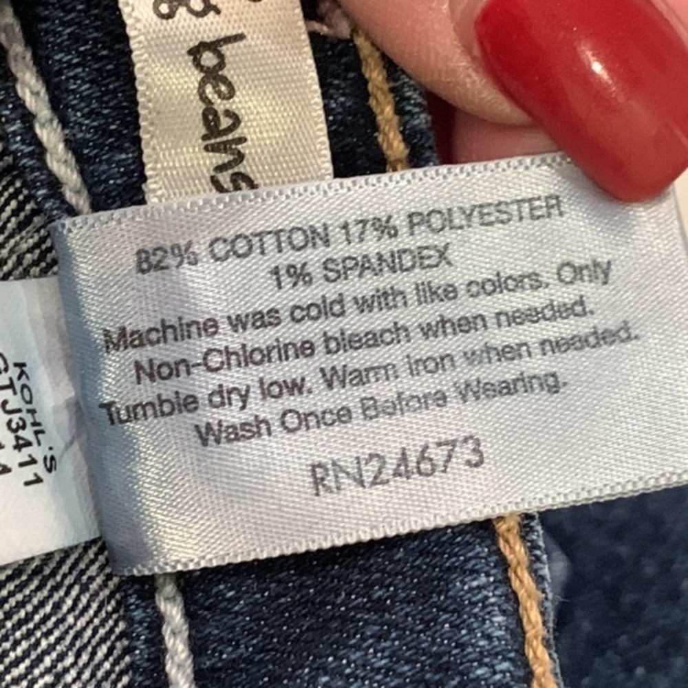 💐5/25 girls toddler jumping beans dark wash adjustable bootcut flare jeans - Picture 8 of 9